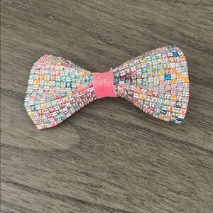 Sparkling Multicolor Beaded Hair Bow for Kids